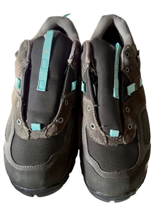 Quechua Shoes - Women's Quechua Waterproof Athletic Shoes Grey Blue Size 8